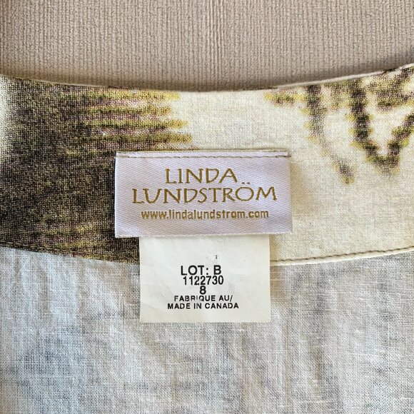 Linda Lundstrom Lightweight Jacket Crop Button Up Floral Coastal Mediterranean - Picture 8 of 16